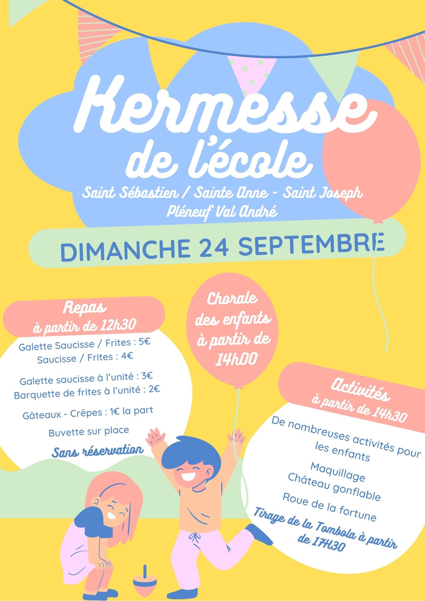 KERMESSE ECOLE 24 SEPTEMBRE 2023