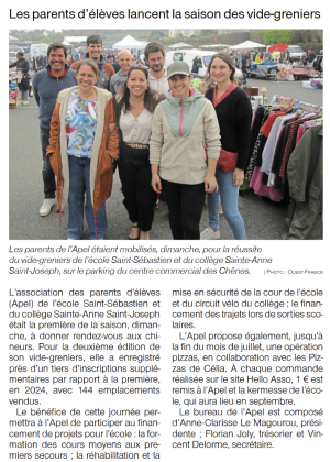 VIDE GRENIER APEL AVRIL 2025